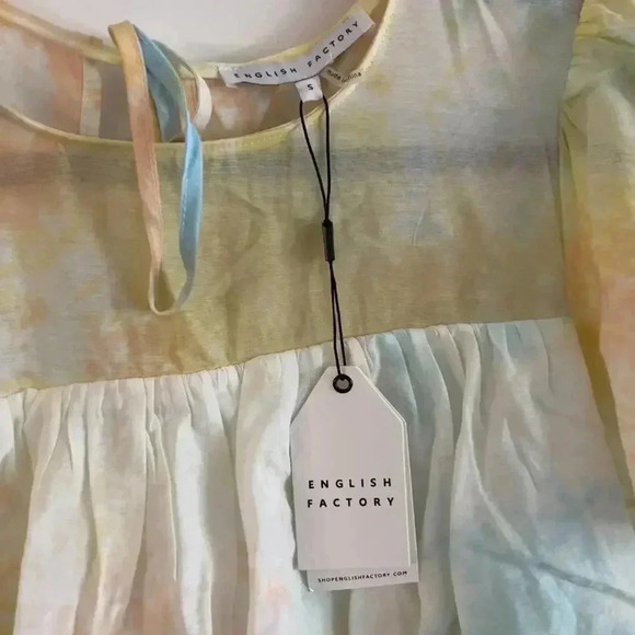 English Factory Tiered Pastel Tie-Dye Dress – Size Small - Picture 3 of 6